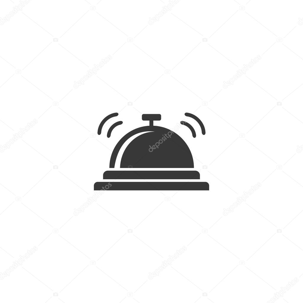 Vector hotel bell icon in modern in flat style