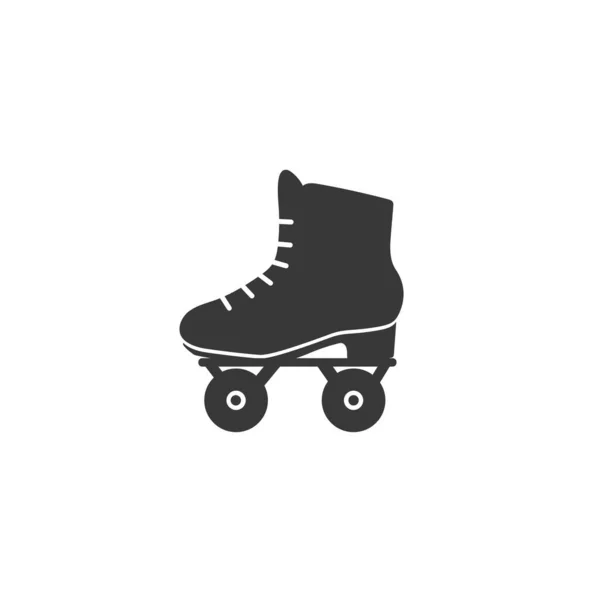 Simbolo icona pattino a rotelle. Vettore isolato elemento pattinaggio stile trendy — Vettoriale Stock