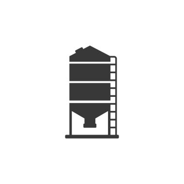 Tahıl ambarı vektör simgesi düz. Vektör işareti
