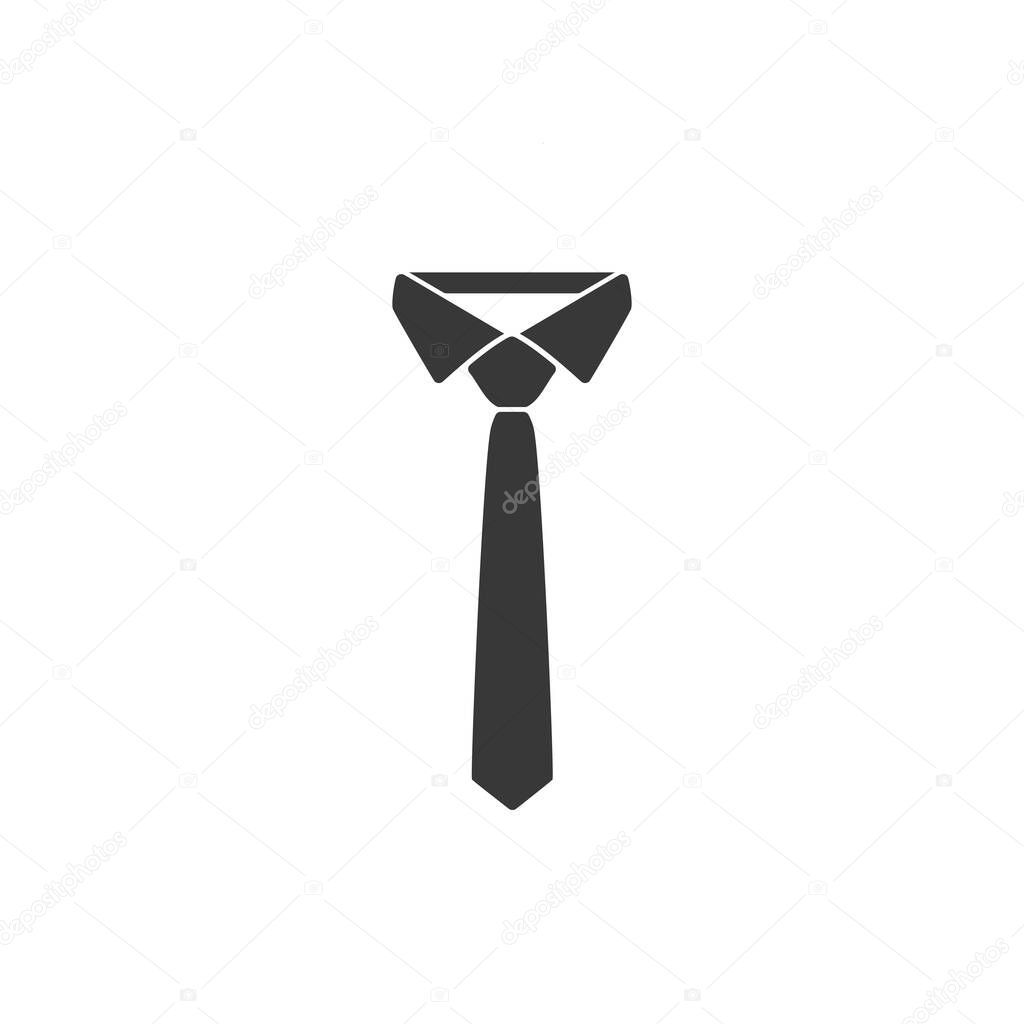 Simple Tie Icon Vector Template Flat Design