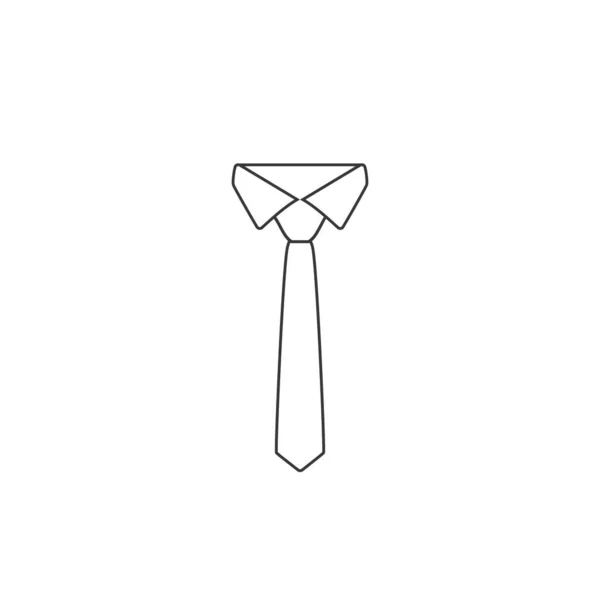 Jednoduchý Tie Line Icon Vector Template Flat Design — Stockový vektor