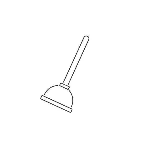 Plunger lijn icoon, vector illustratie. Platte stijl. vectorzuiger pictogram illustratie — Stockvector