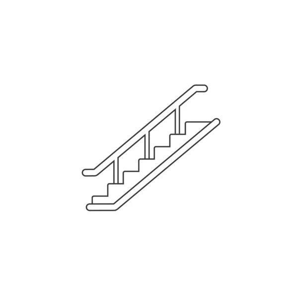 Vektor lépcső vonal ikon lapos stílusban — Stock Vector