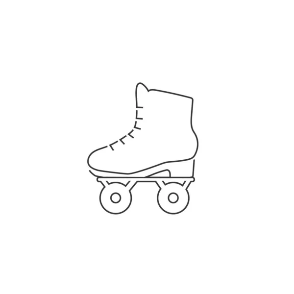 Rolschaatslijn pictogram symbool. Vector geïsoleerd rolschaatselement in trendy stijl — Stockvector