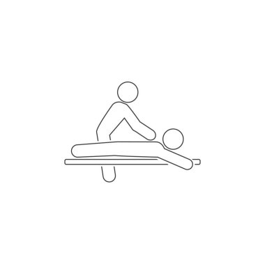 Masaj çizgisi simgesi spa vektörü düz