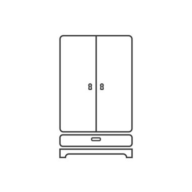 Kostüm çizgisi ikon vektör tasarımı. Düz vektör