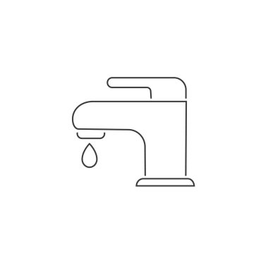 Musluk hattı simgesi düz stil. Vektör illüstrasyonu