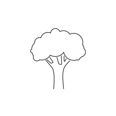 Ağaç çizgisi simgesi. Modern düz stil imzalayın. Vektör