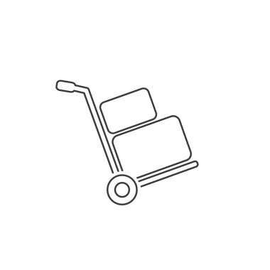 Kargo taşımacılığı, web sitesi simgesi. vektör tasarımı