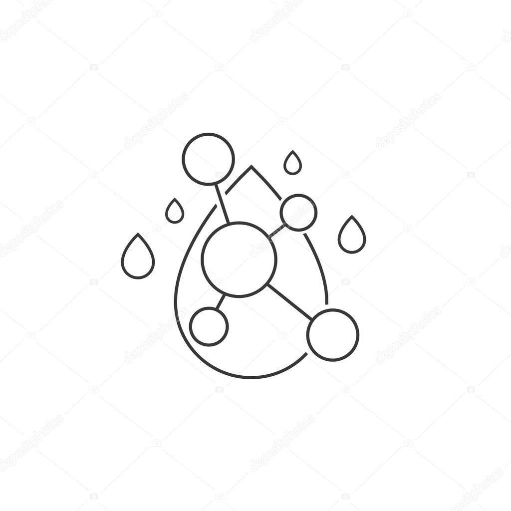Hyaluronic acid line icon. Vector illustration