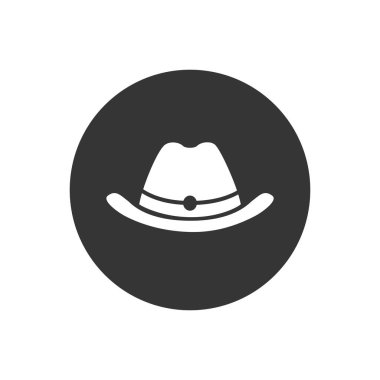 Düz biçimli vektör şapkası simgesi