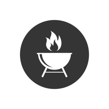 Düz Biçimli Izgara Beyaz Simge Vektör ResmiComment