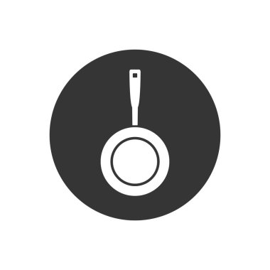 Tava beyazı simgesi düz bir şekilde. Vektör