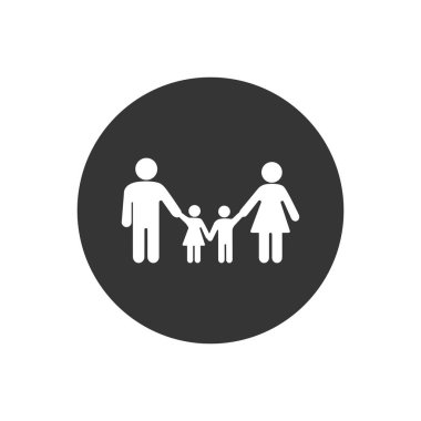 White Icon ailesi düz stil. Vektör illüstrasyonu