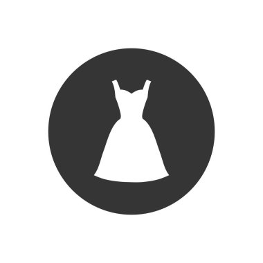 Beyaz simge giyin. Tasarım için vektör konsepti çizimi