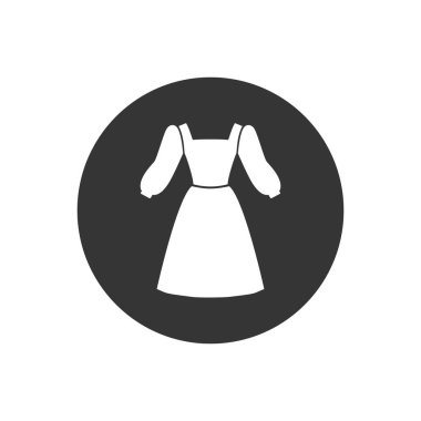 Beyaz simge giyin. Tasarım için vektör konsepti çizimi