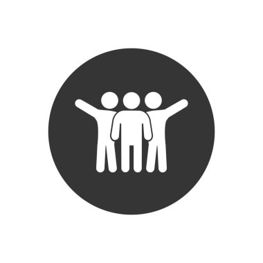 Arkadaşlar vektör beyaz adam, grup çizimi. Başarılı insanlar iş adamları simgesi