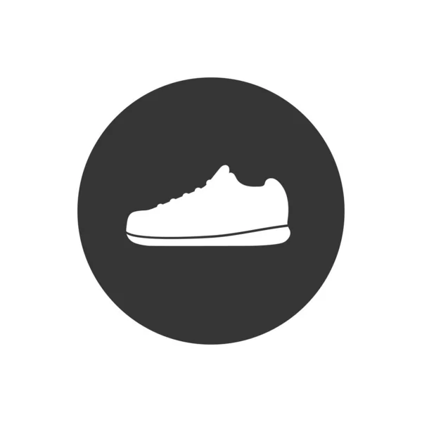 Chaussures icône blanche dans un style plat. Vecteur — Image vectorielle