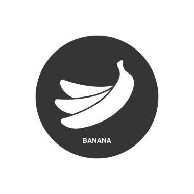 Muz beyazı ikonu son moda düz stil. Vektör