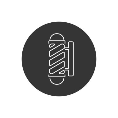 Berber dükkânı sırık hattı beyaz resim tasarımı