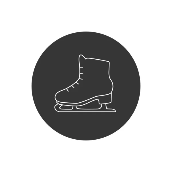 Zapatillas de patinaje línea icono blanco. Desde Fitness, Salud y actividad, iconos deportivos — Archivo Imágenes Vectoriales