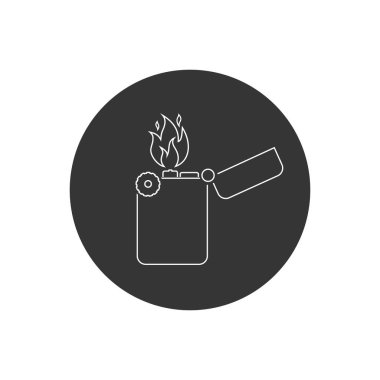 Açık çizgi beyaz simge vektör tasarım şablonu