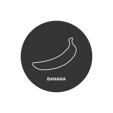 Muz çizgisi simgesi modaya uygun düz stil. Vektör