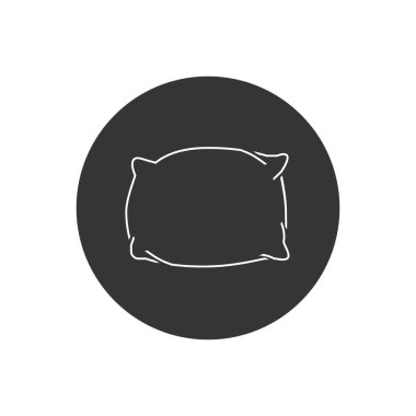 Yastık vektör çizgisi simgesi modern düz stil işareti