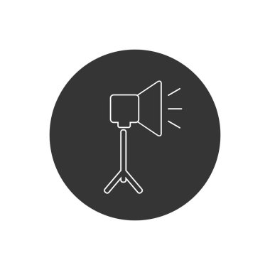 Stüdyo ışık çizgisi simgesi. Vektör illüstrasyonu