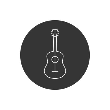 Gitar satırı simgesinin vektör görüntüsü
