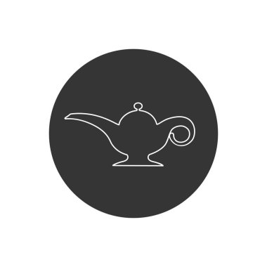 Lamba silueti çizgi simgesi. Vektör illüstrasyonu