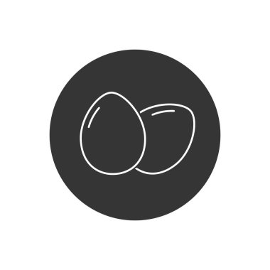 Yumurta Hattı Simgesi Katı Kahvaltı silueti