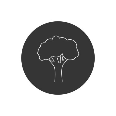 Ağaç çizgisi simgesi. Modern düz stil imzalayın. Vektör