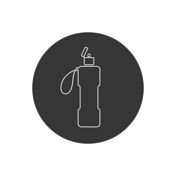 Sports Water Bottle Line Icon Vector Flat — Stock Vector