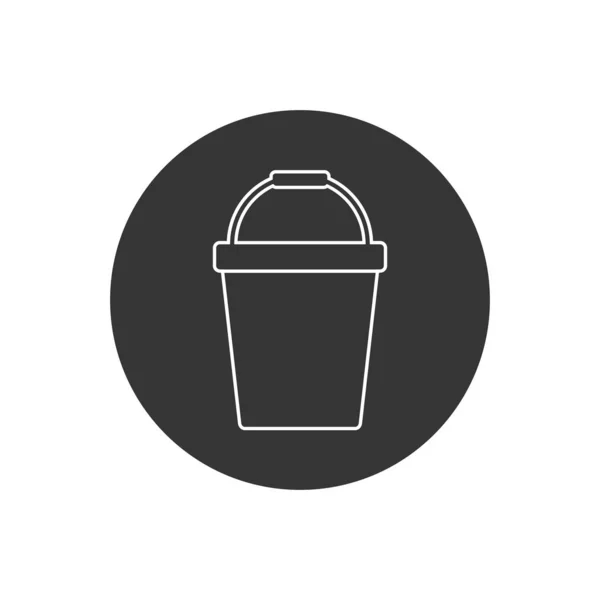 Pail Line Icon Logo Template Vector — Stockvector