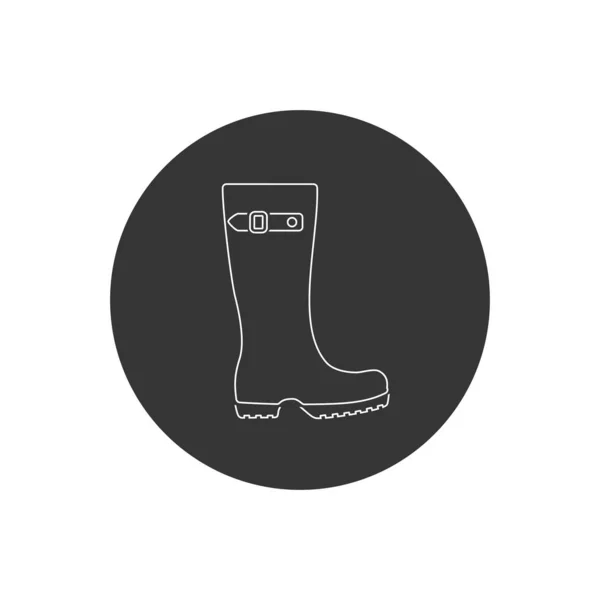 Botas Línea Icono Botas Lluvia Zapatos Signo Vector — Archivo Imágenes Vectoriales