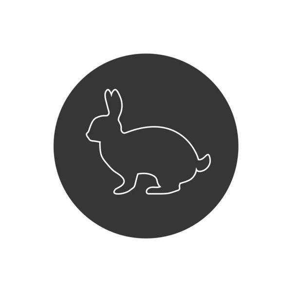 Vektorový plochý styl ikony králičí čáry — Stockový vektor