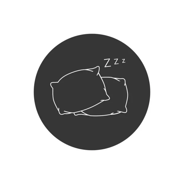 Pillow icon vector logo template flat — Stock vektor