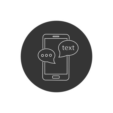 Phone or Mobile Chat Line Icon. Vector