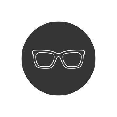 Gözlük çizgisi ikon vektörü. Şık Gözlükler