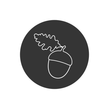 Meşe palamudu ikonu. vektör sembolü işareti