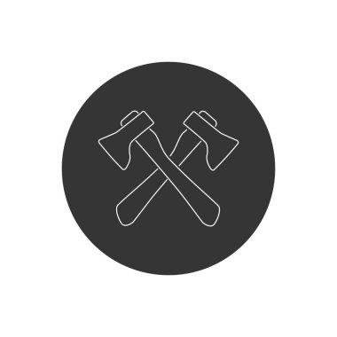 Moda düz biçimli eksen vektör çizgisi simgesi