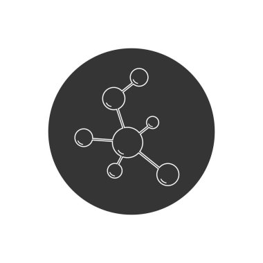 Molekül Satırı Simgesi Moda Tasarım Vektörü