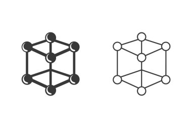 Moleküler bileşik vektör düz simge kümesi