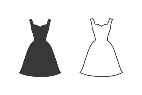 Conjunto de ícone vestido. Ilustração do conceito de vetor para design —  Vetores de Stock