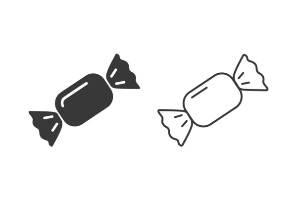 Snoep pictogram in platte stijl. Vectorillustratie — Stockvector