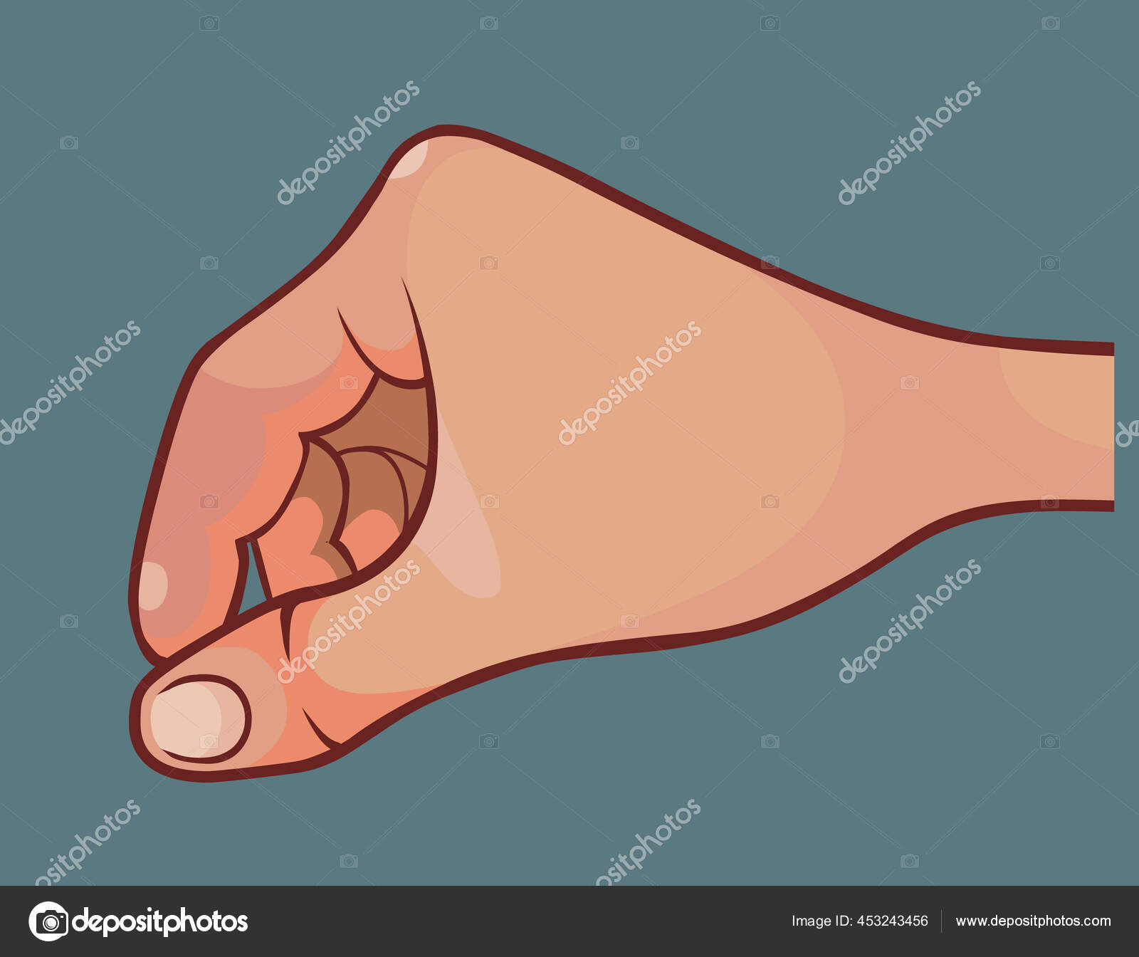 Cartoon Human Hand Picking Something Fingers Side View Stock Vector Image  by ©Westamult #453243456
