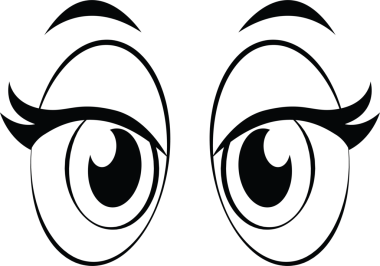 Çizgi film suratları. Etkileyici gözler ve ağız, gülümseyen, ağlayan ve şaşırmış karakter yüz ifadeleri. Karikatür, karikatür, karikatür, karikatür. İzole vektör illüstrasyon simgeleri