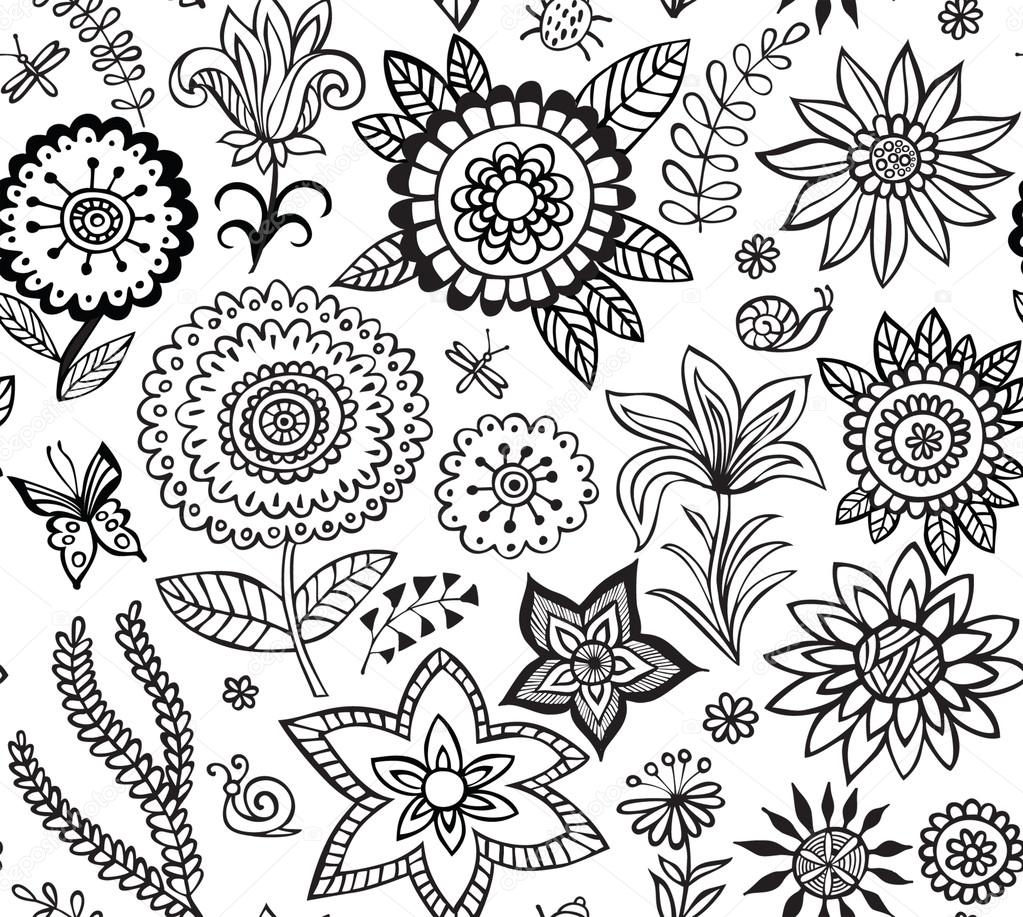 Blumenmuster Zeichnen Blumenmuster Zeichnen