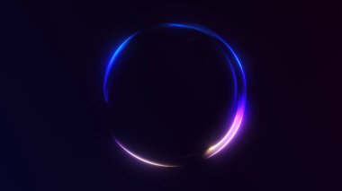 Glowing blue and purple sphere with smooth luminous light and gradient reflections on a dark background. Elegant and futuristic design.